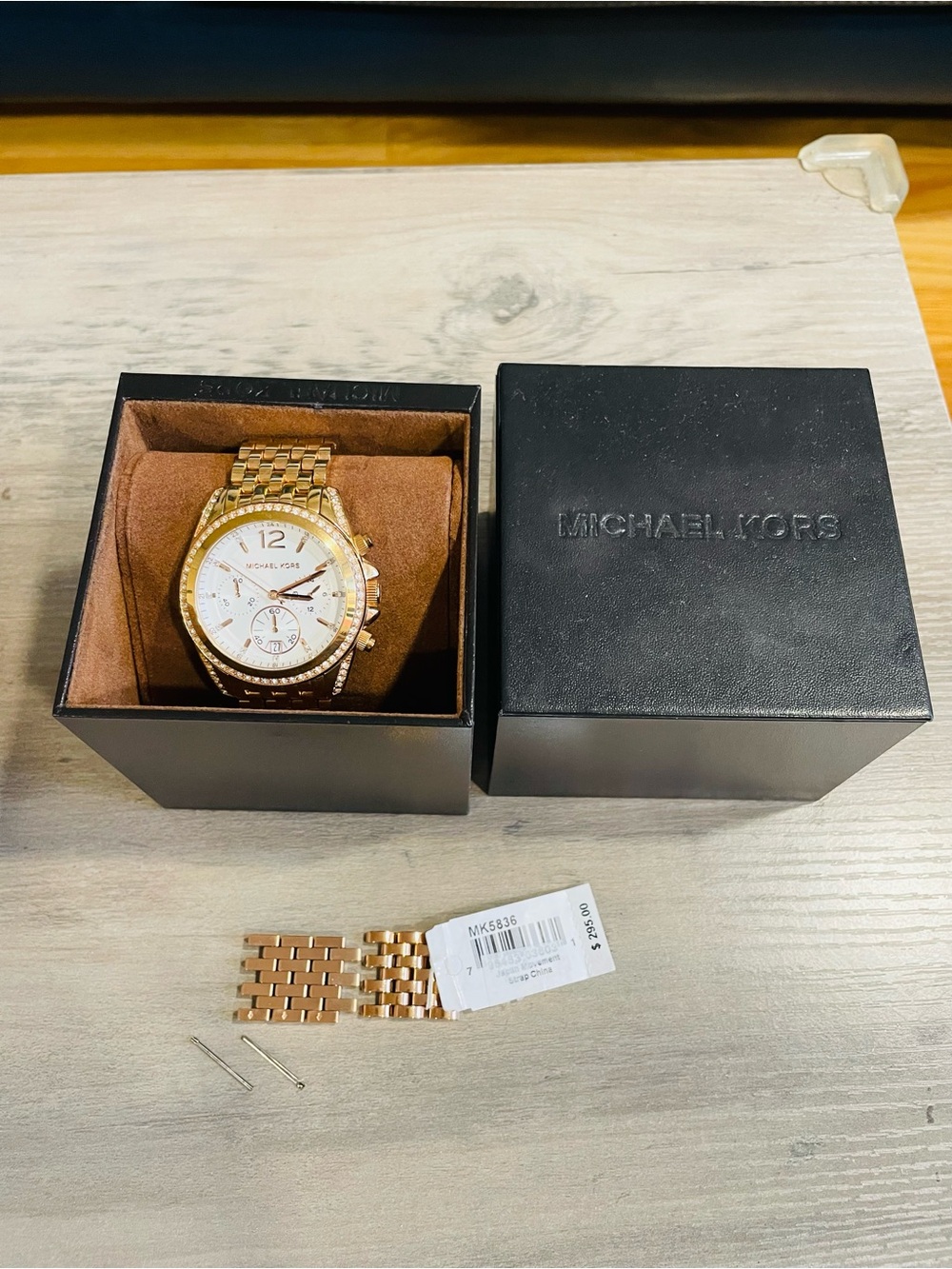 Michael Kors Rose Gold-Tone Women's Chronograph Bracelet Watch